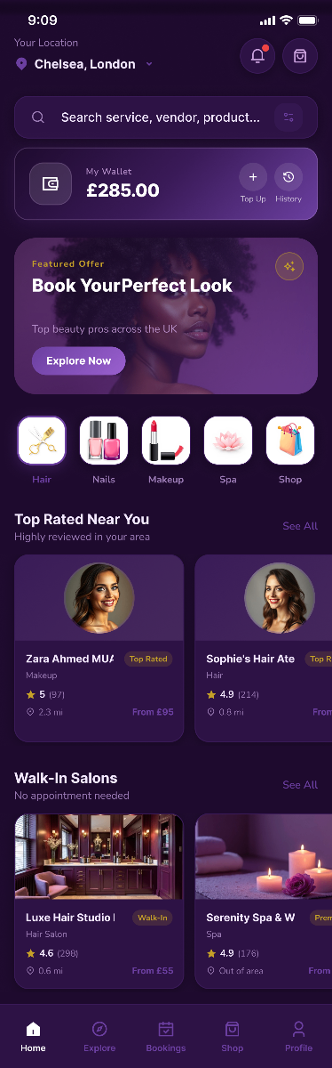 Ravish customer app preview